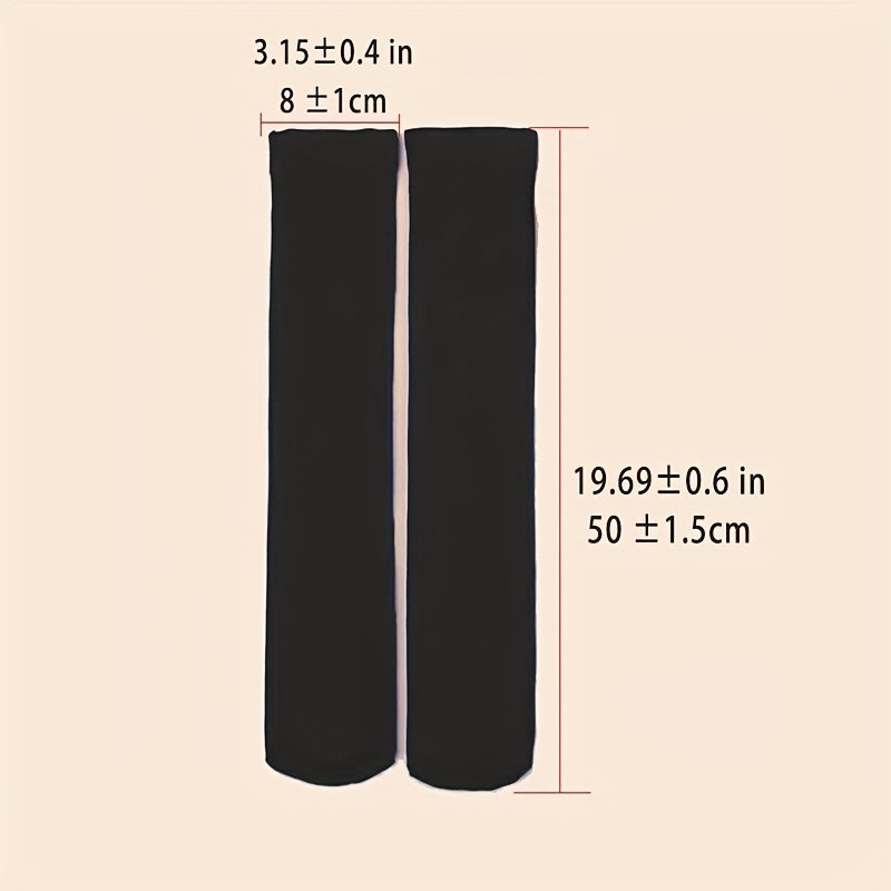 4 Pairs Solid Thigh High Stockings Cosplay Over The Knee Socks Women's Hosiery