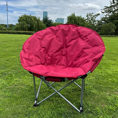 Folding Camping Chair Steel Pipe Moon Chair Portable Beach Chair