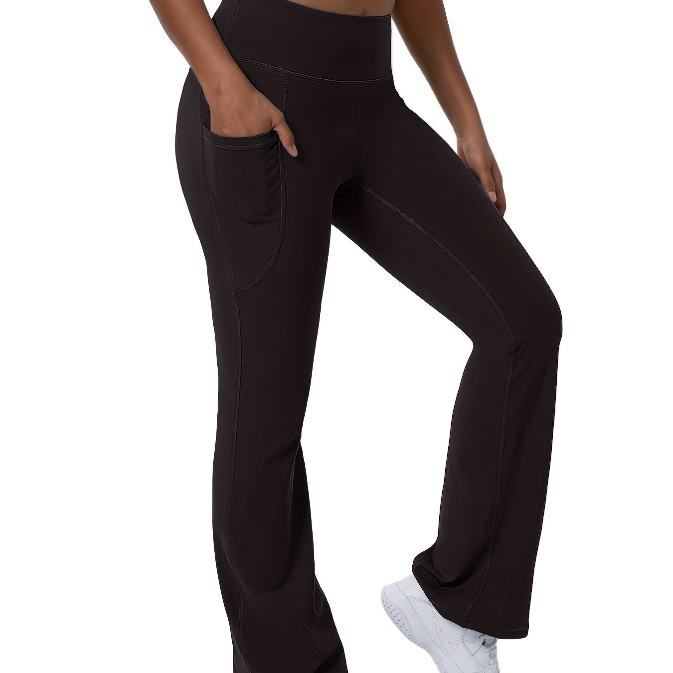 High Waisted Bootcut Leggings With Pockets Flared Workout Yoga Pants