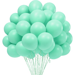 60pcs Macaron Mint Green Balloons for Party Decorations