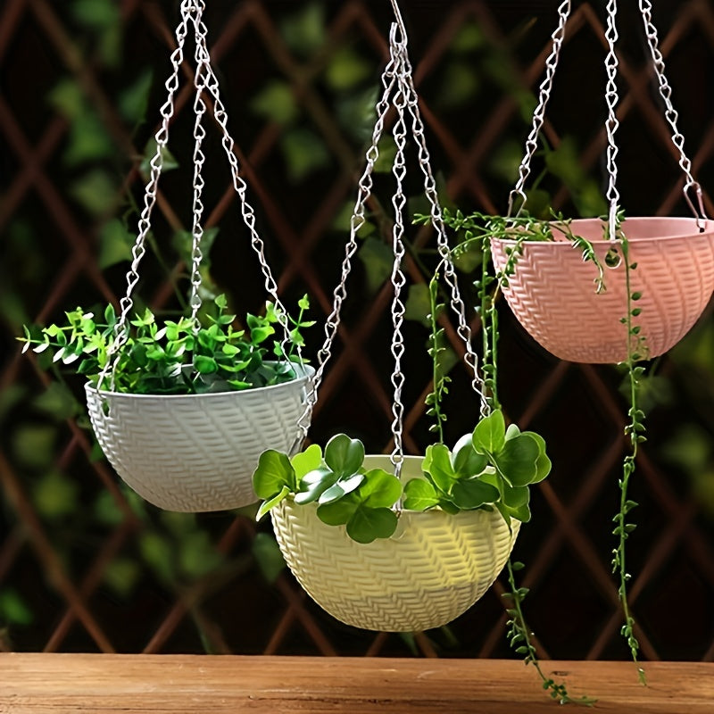 Plastic Hanging Succulent Plant Flower Pot Large Diameter Orchid Money Grass Lan