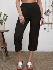 High Waist Cropped Pants for Summer & Spring