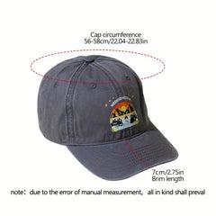 Distressed Cotton Dad Hat Vintage Washed Baseball Cap