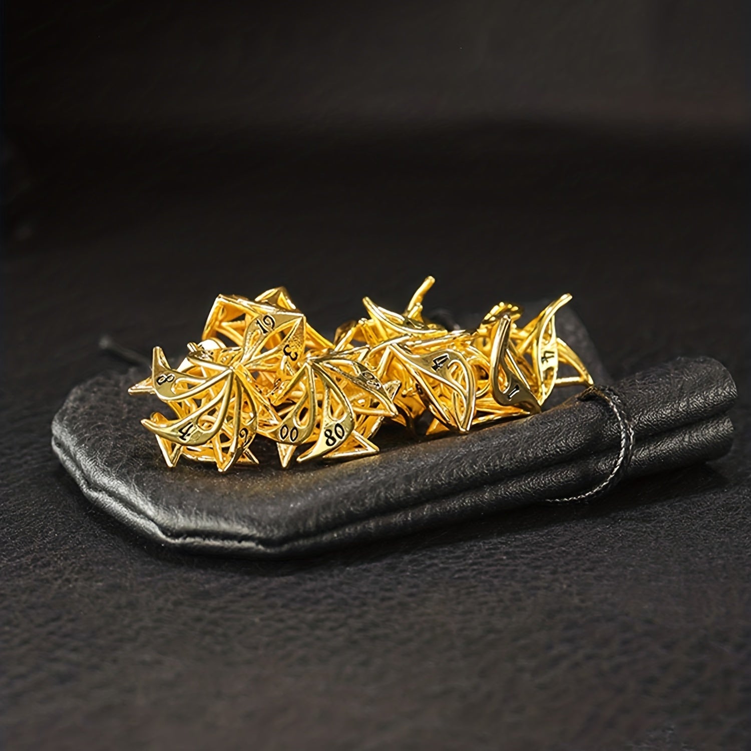 Brass Golden Leaf Metal Dice for Table Games & Digital Decisions