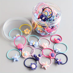40pcs Kids Elastic Hair Rope Girls Headwear Hair Accessories