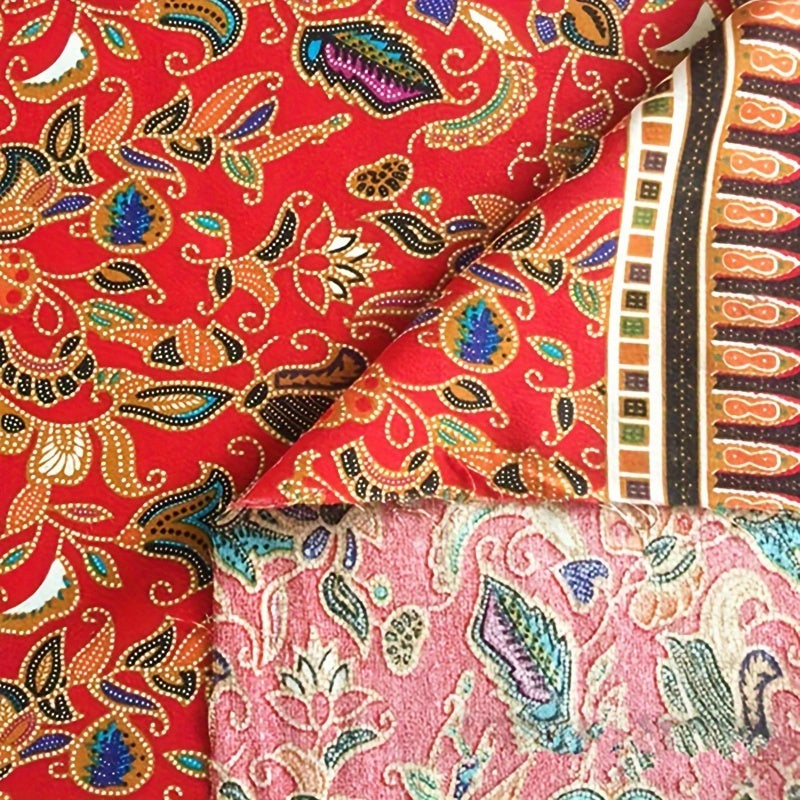 Cotton And Linen Printed Fabric Bohemian Ethnic Style Decorative Fabric 1 Yard