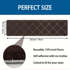 Non Slip Stair Treads Carpet for Wooden Steps Indoor with Adhesive Tape