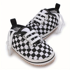 Plaid Sneakers Baby Boys Lightweight Non Slip Shoes Indoor Outdoor Walking