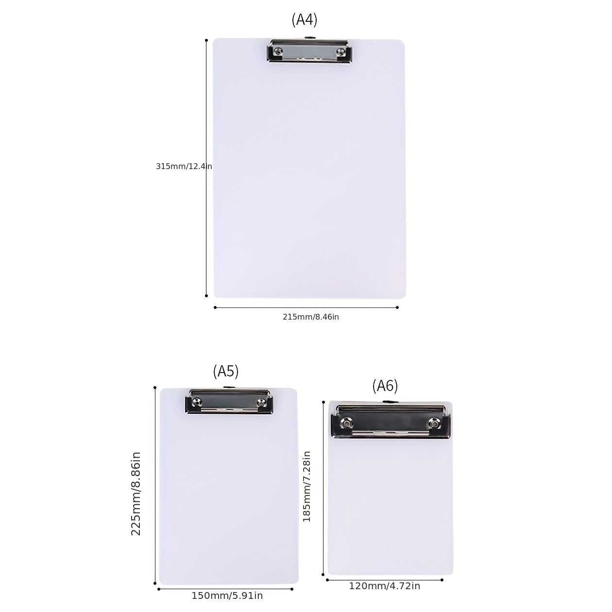 Transparent Minimalist Clipboard Writing Pad Office Folder