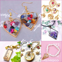 60Pcs Open Bezels Resin Craft Jewelry Molds For Necklaces Earrings