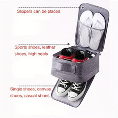 Portable Shoes Storage Bag For Travel Three Layers Storage Bag