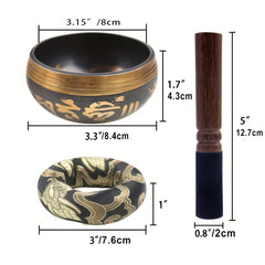 Singing Bowl Set 8 0 Cm Handcrafted In Nepal For Healing And Mindfulness