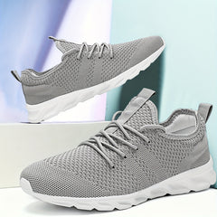 Men's Breathable Lace up Sneakers Outdoor Walking Shoes