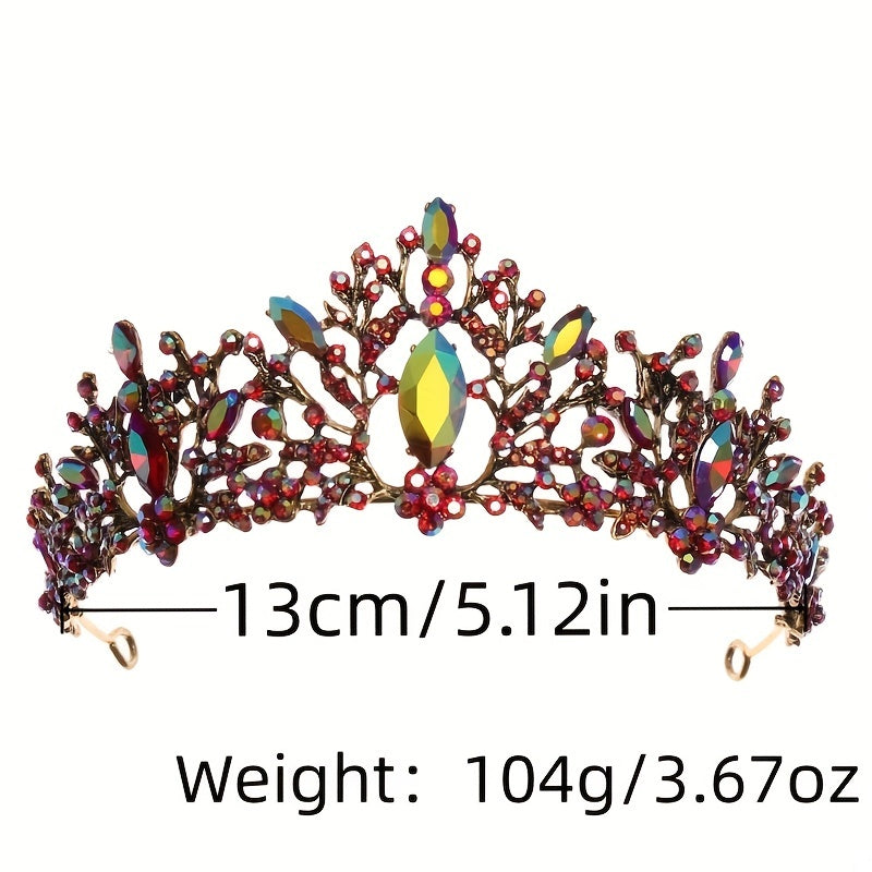 Vintage Rhinestone Crown Tiara Wedding Hair Accessories