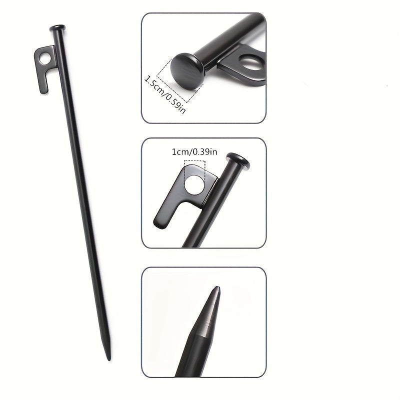 4pcs Outdoor Camping Ground Nails Steel Ground Nails for Canopy Tent Beach