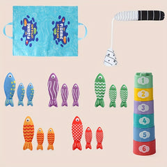 Kids Fishing Toy Set with Rod and Bucket