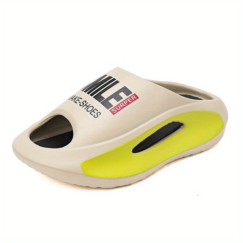 Men's Platform Slides Comfortable Non Slip Cloud Slippers