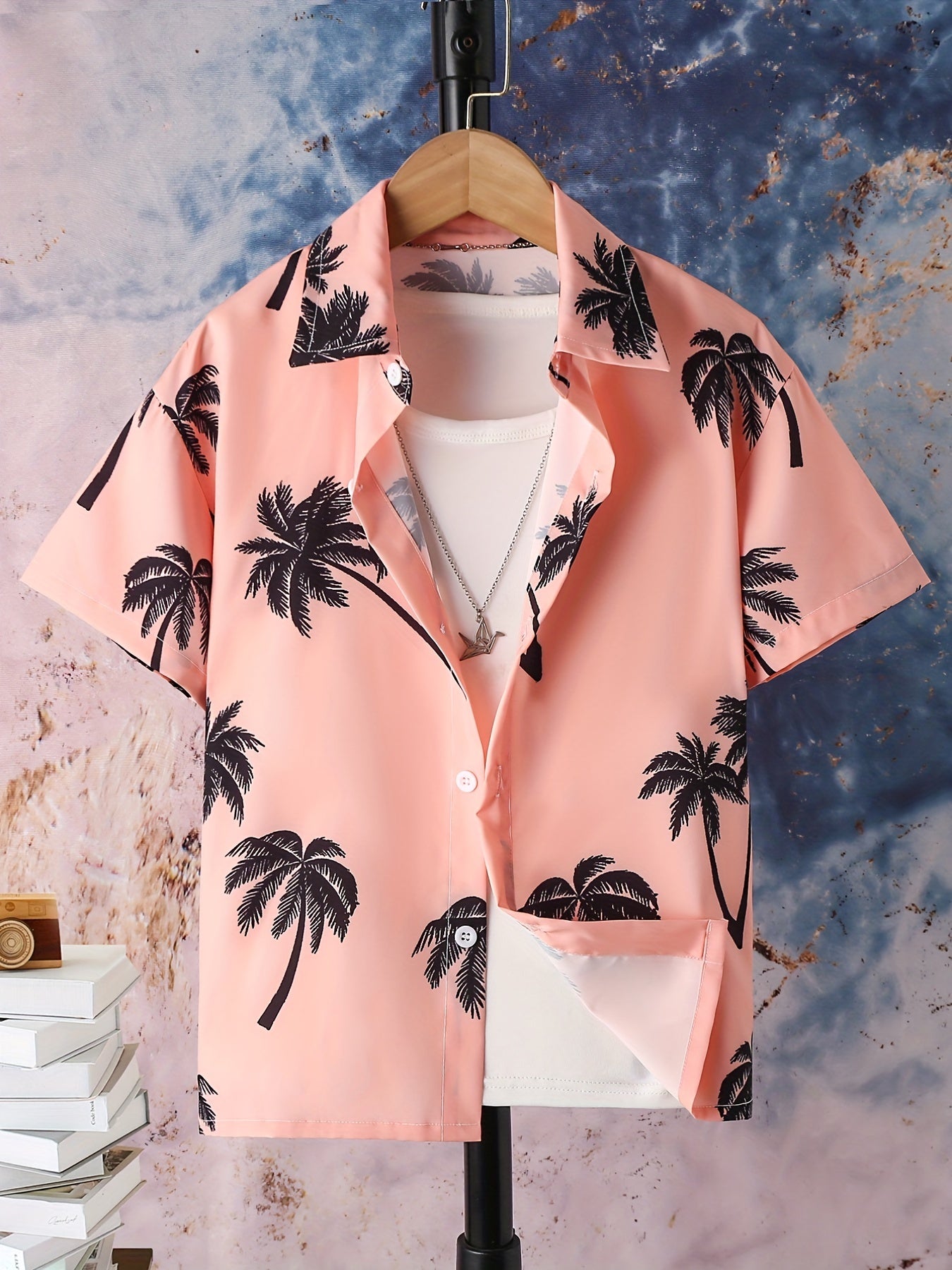 Boys Coconut Trees Shirt Short Sleeves