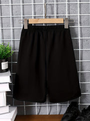 LOS ANGELES Letter Print Boys Shorts Quick Drying for Summer Outdoor