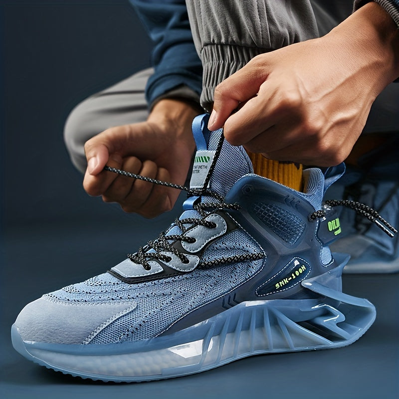 Men's Shock Absorbing Lace Up Sneakers Casual Walking Shoes
