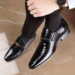 Men's Almond Toe Textured Loafer Shoes Spring/Summer