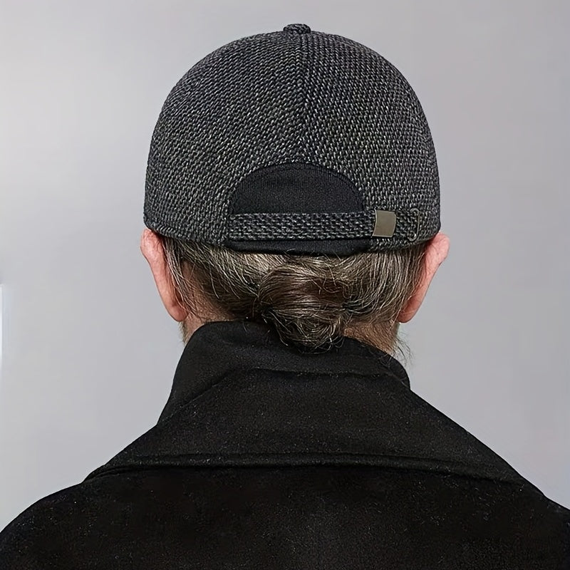 Meromibe Men's Winter Ear Warmer Baseball Cap Dad Cap Adjustable Sunscreen Hat