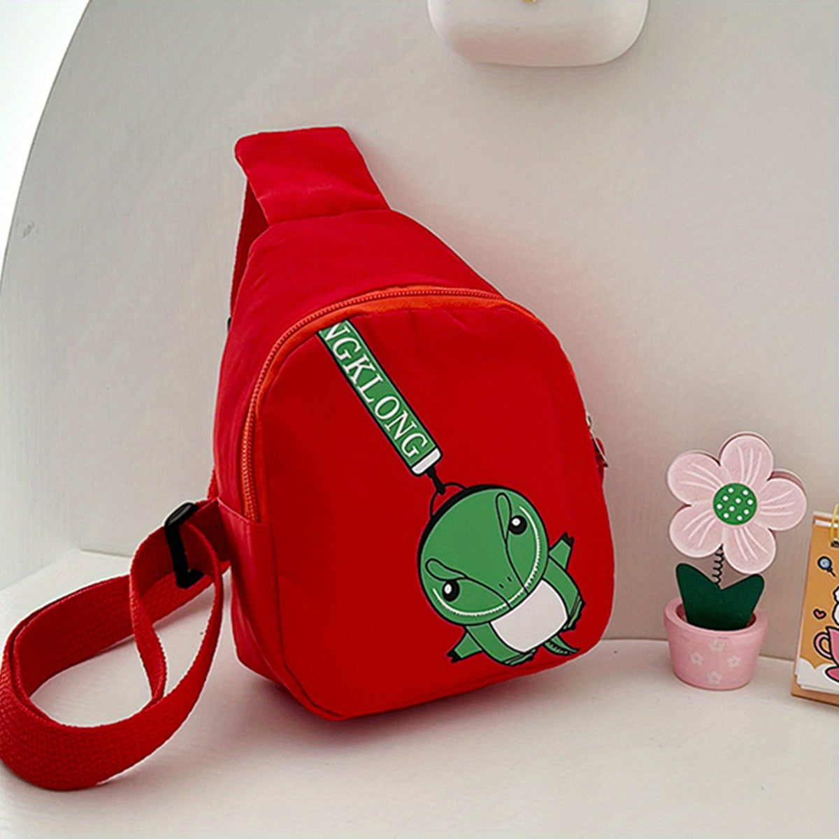 Kids Dino Crossbody Bag for Ages 1-6, Travel Hiking Chest Bag