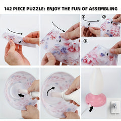 124pcs 3D Puzzle Educational of 124 Curved Plastic Pieces for Home Decoration