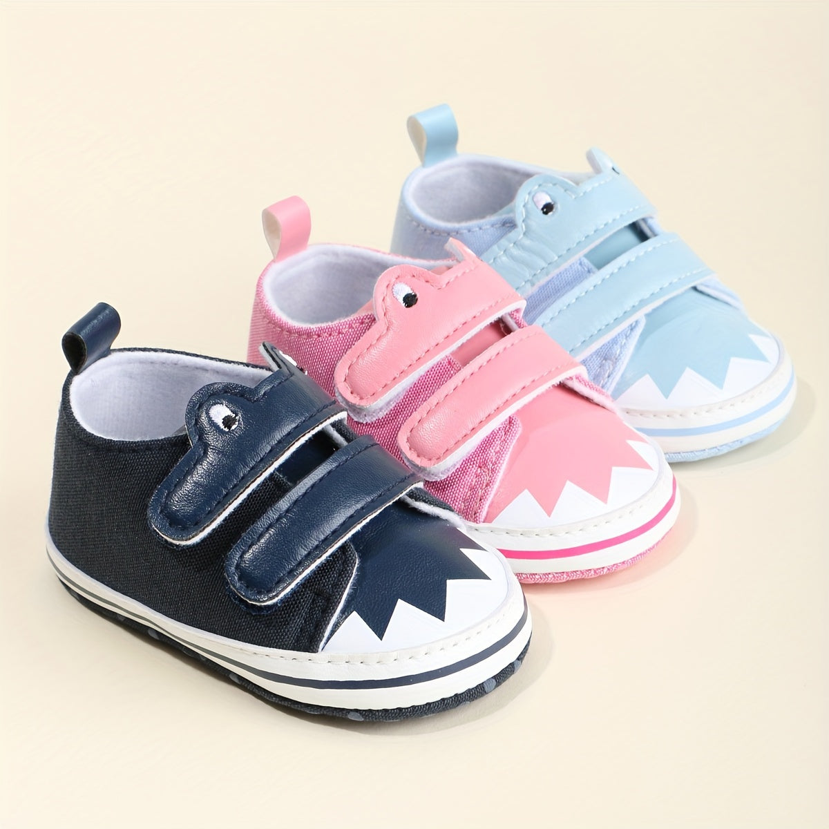 Cheerful Cartoon Sneakers for Baby Boys Lightweight Non Slip Shoes