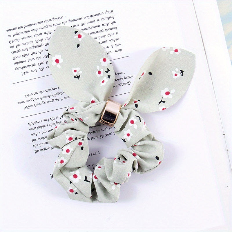 Rabbit Ear Striped Hairband Elastic Hair Rope