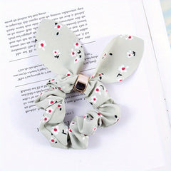 Rabbit Ear Striped Hairband Elastic Hair Rope