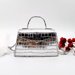Casual Crocodile Pattern Small Handbag For Girls