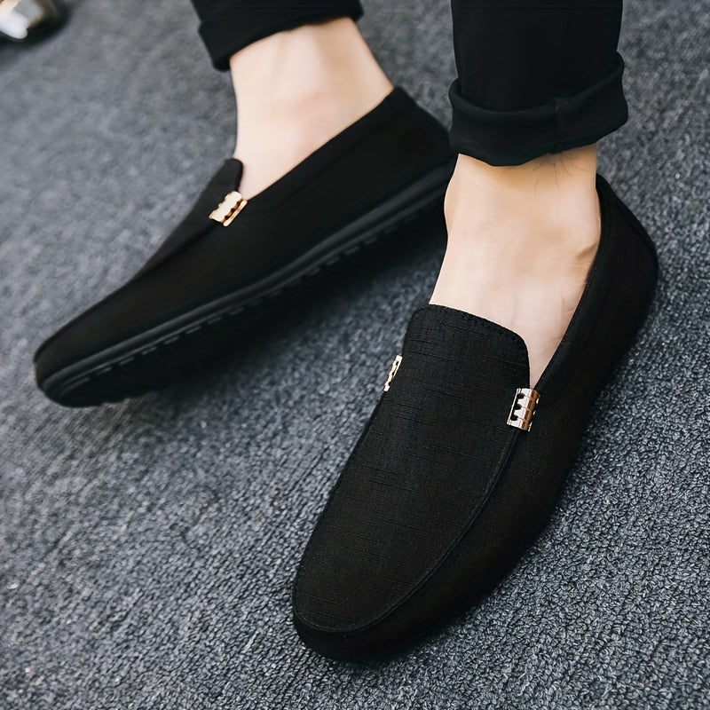 Men's Slip On Canvas Loafer Shoes Casual Anti skid Flat Shoes