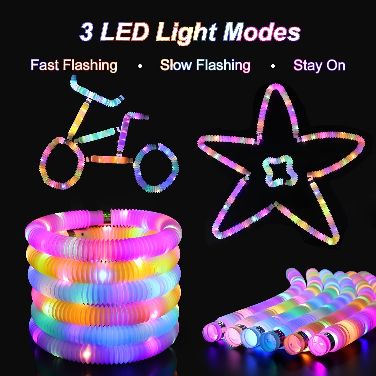 Colorful Light Up Sticks LED Glow Sticks Party Supplies Sensory Toys