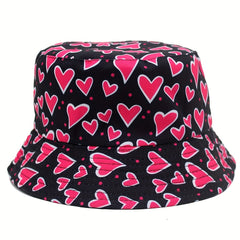 Love Graffiti Fisherman Hat Double-sided Wearing Sun Hat
