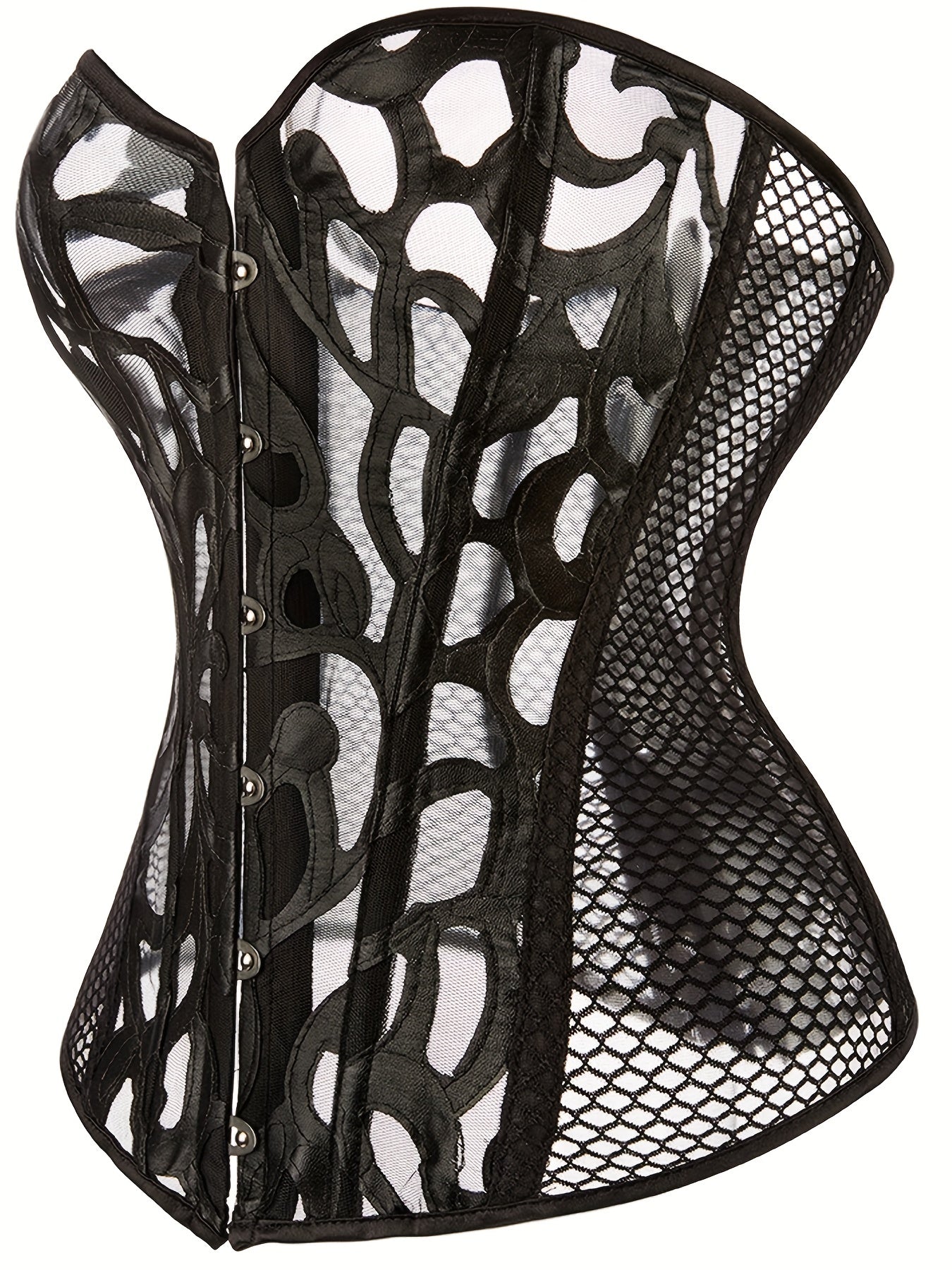Fishnet Strapless Corset Bustier Body Shaper Women's Lingerie