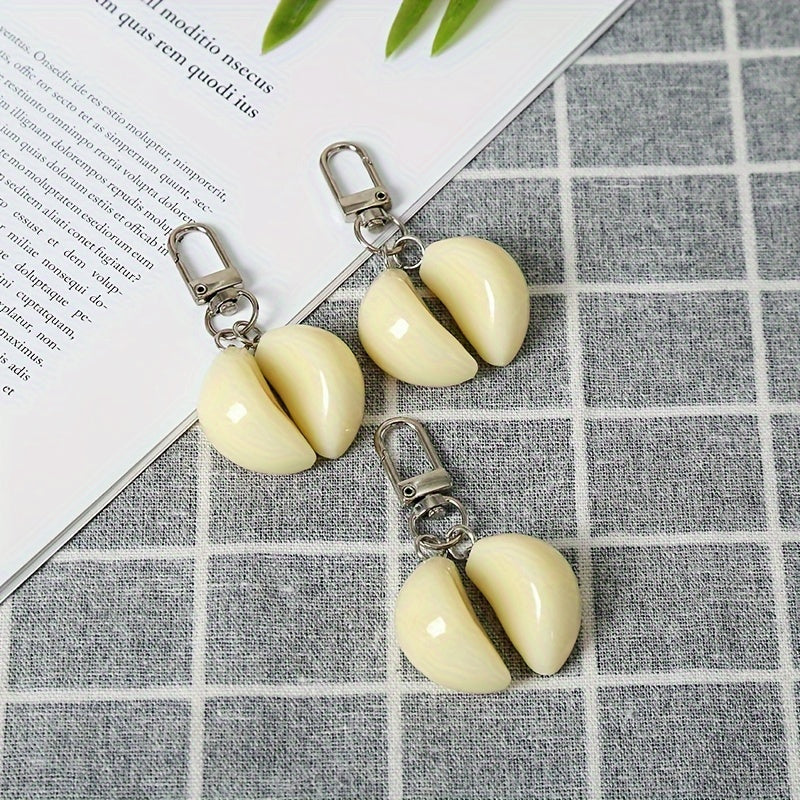 Creative Garlic Keychain Funny Food Pendant Ornament