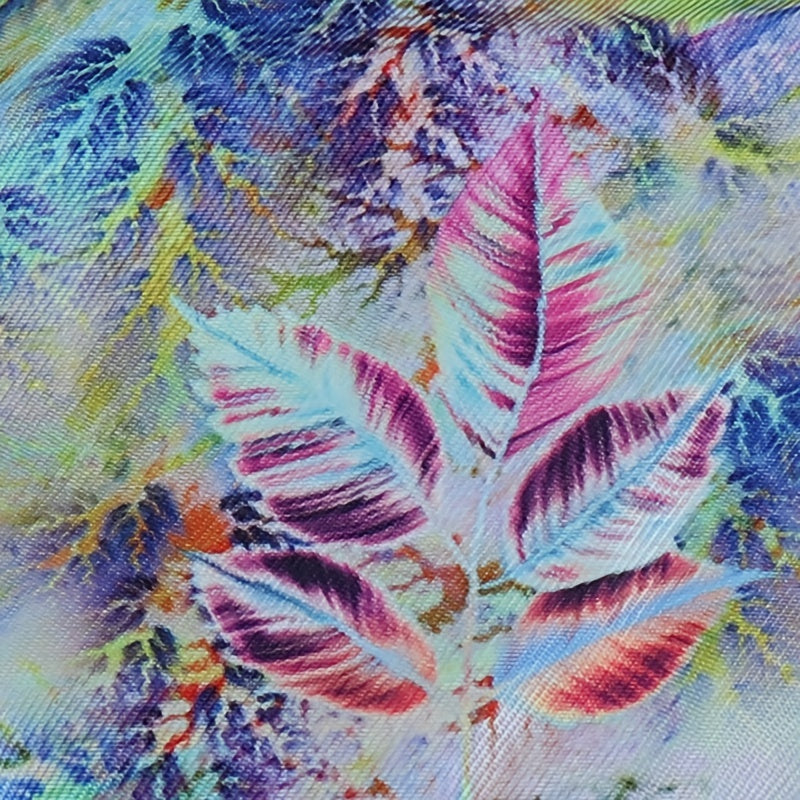 Purple Leaves Reversible Fisherman Hat Abstract Colorful Print Fisherman Cap