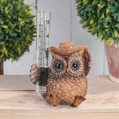 Adorable Owl Rain Gauge for Garden Measurement