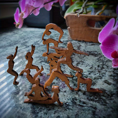 12pcs Wooden Human Shape Stacking Game Building Blocks Toys