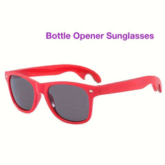 1pc Sunglasses Opener Beer Bottle Opener Glasses Gift Sunglasses Red