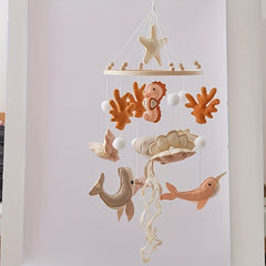 Soft Animal Shapes Baby Mobile Crib Bell Toy with Pastel Colors