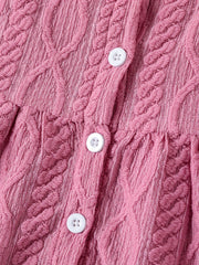 Toddler Baby Girls Cable Knit Sleeveless Dress