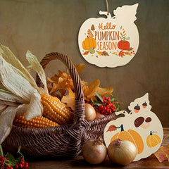 10pcs Wooden Pumpkin Craft Cutouts Halloween DIY Crafts For Decoration