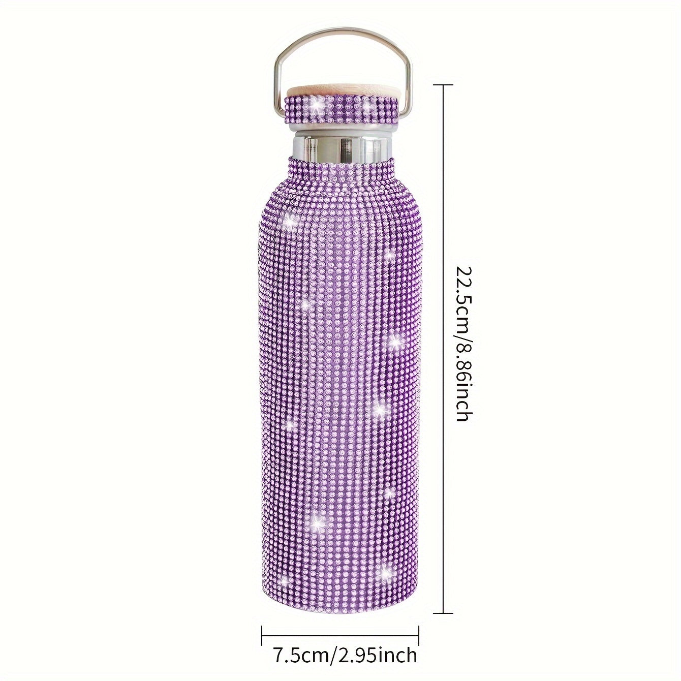 500ml Stainless Steel Vacuum Water Cup Leakproof Bamboo Lid Bottle