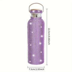 500ml Stainless Steel Vacuum Water Cup Leakproof Bamboo Lid Bottle