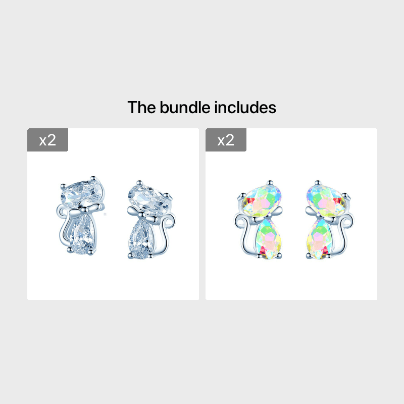 Girls Teen Charm Cat Earrings Jewelry For Party Traveling Holiday