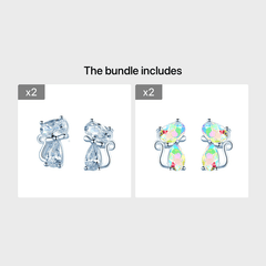 Girls Teen Charm Cat Earrings Jewelry For Party Traveling Holiday
