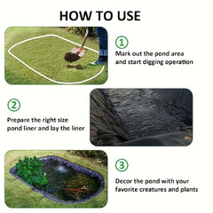 Flexible Pond Liner & Underlayment Kit for Water Gardens