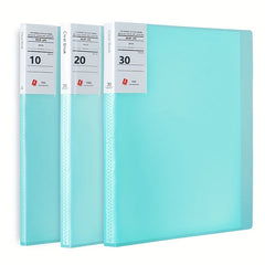 Green A4 Size Plastic Book Binder Folder with Translucent Cover Pocket